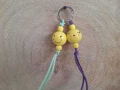 sleutelhanger smiley j+m. Met deze sleutelhanger blijf je lachen.