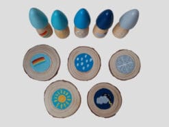 weer match set compleet met weercirkels en jute zakje helpt je met het weer